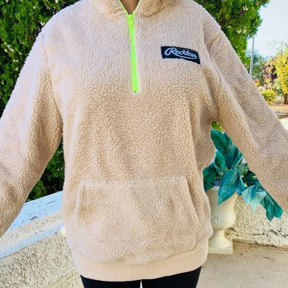 Young & Reckless Sherpa Half Zip Sweater